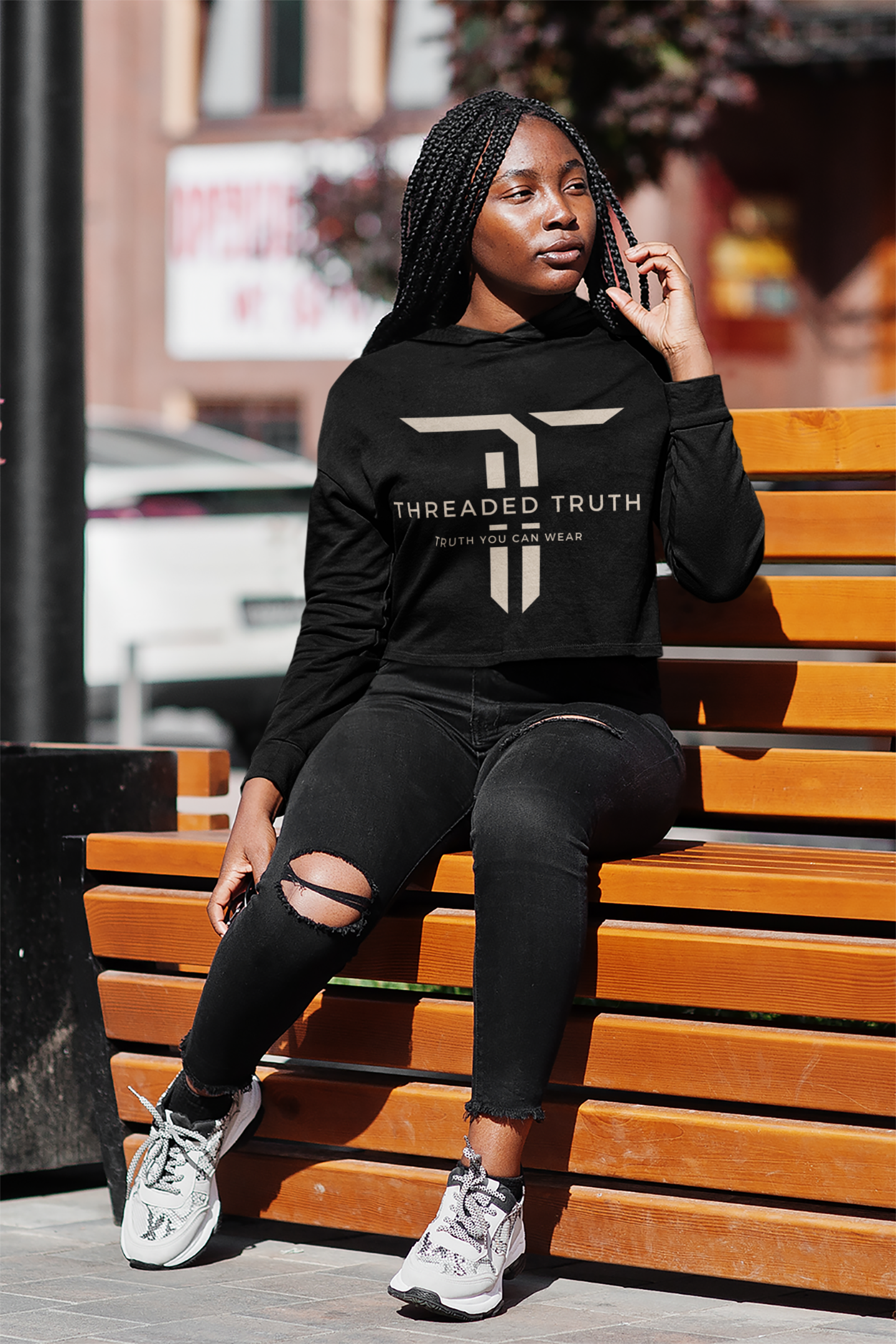 The Emblem Cropped Hoodie