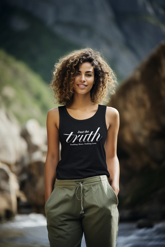 Just the Truth Racerback Tank (White)